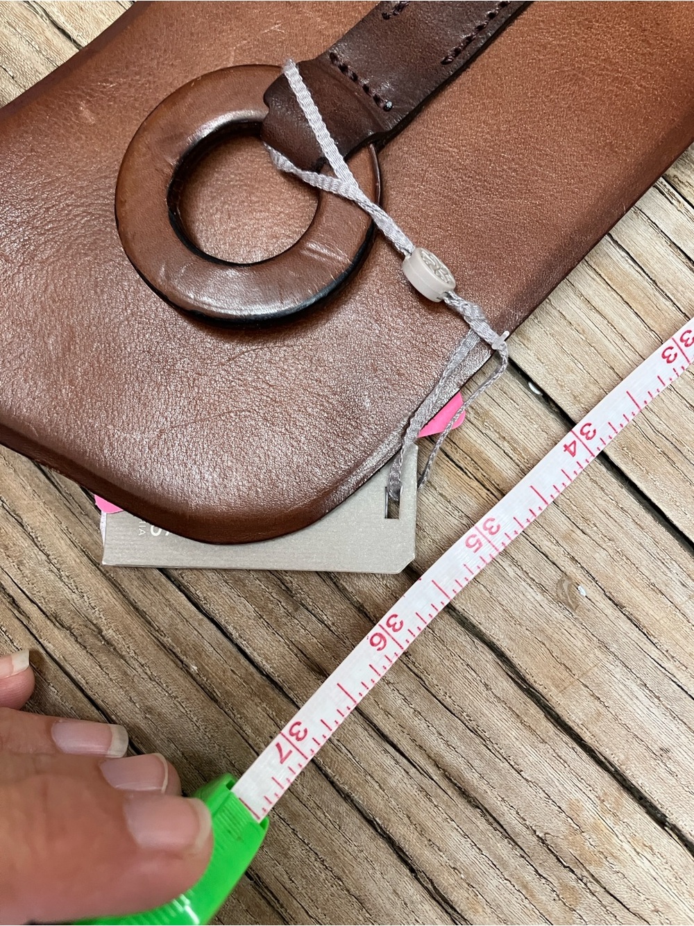 NWT Hoss Intropia Brown Leather Wide Waist Belt with Ring M - Picture 8 of 9